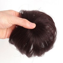 정수리 원형 탈모 커버 100%인모 똑딱이 부분가발 핀, 기본, 기본