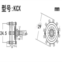 셀렉터 스위치 3단 1PC 세라믹 로터리 밴드 채널 2 레이어 2P7T/4P5T/6P3T/4P4T/8P2T/2P8T/2P6T/2P11T KCX 소형 KCZ 중형 KCT 대형, [01] KCX, [02] 2P10T