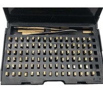 수동 마킹기 활자 유통기한 날짜 일자 번호 영어 금속, 2 x 4 x 15mm 영어(120자)