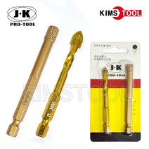 JK 초경 코어 드릴 비트 6mm ~ 12mm 2pcs 육각샹크 타일 유리 대리석 임팩드라이버 키레스척