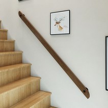 벽부형 손스침 원목 계단 핸드레일 카페 유치원 장애우 노인용 안전 보조손잡이 복층 난간, 150cm 고정대2개