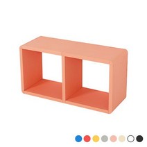 큐빅스5 컬러공간박스2단.큐빅스, 핑크, 1개