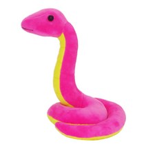 뱀 인형 녹색 빨간 분홍 하얀 귀여운 선물 인테리어, 22cm-89cm, 분홍노랑뱀