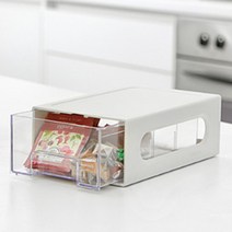다용도실 티백보관함 탕비실서랍 투명한 1칸 사탕 캔디 수납통
