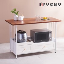 [보루네오] [착불]퓨로1200 홈바 테이블 아일랜드 식탁 수납장 인테리어 미니 주방, 색상:화이트