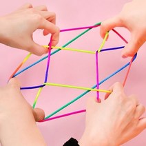 실뜨기 무지개 실 뜨개 놀이 컬러끈 전통 민속 _ 392789EA, 본상품선택