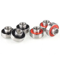 타이밍벨트 2pcs 608-2RS 인라인 롤러 스케이트 휠 베어링 녹슬지 않는 보드 8x22x12.6mm 샤프트 포함, 01 22mm_01 8mm_01 2 개_02 Black