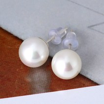 안녕도로시고급실버 진주귀걸이 8mm
