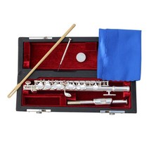 알티에리 피콜로 악기 piccolo half-size flute cupronickel silver plated c key tone with polish cloth 스틱 케이스, 은