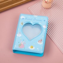 콜북 콜렉트 점보 1단 2단 포카 북 블랙 격자 무늬 사진 하트 할로우 돌 앨범, c3