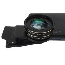 스마트폰 핸드폰 접사렌즈 37mm 반짝이 별빛 렌즈대구경 15배 30배 미러, 1개, 더블15배 프로페셔널 마이크로+클립(배율)