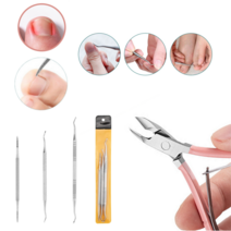 내성발톱자가치료 관리 4종세트 니퍼 큐렛 파고드는 내향성발톱꼬임 엄지 파고들때, 정리기만(정리기 3종)