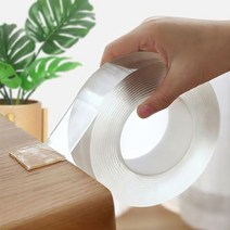 한글타자기 엔틱소품 아날로그 투명 양면 방수 나노 테이프 스티커 재사용 가능한 내열성 욕실 홈 인테리어, [01] 20mm, [04] 3M, [01] 1mm