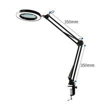 LACMEE 대형 스탠드 LED 확대경 돋보기 USB 링조명, 대형 350mm