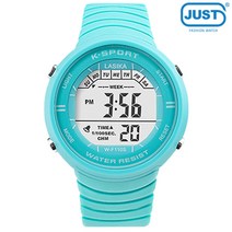 [저스트식스] 3기압 방수 빅페이스 스타일 어린이 초등학생 전자 손목시계 9색상 W-F110S