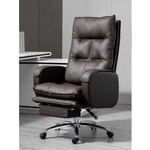 중역의자 CEO 사장님 보스 게이밍 등받이 가죽체어, 가죽 리모컨 마사지 발고정 팔걸이