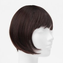 내추럴 사이드뱅 앞머리 정수리가발(레드브라운) C030