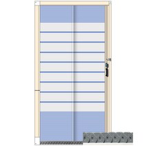 매시원 무턱이 크림컬러 현관문 자동롤 방충망, 무턱이 1000x2100mm 까지