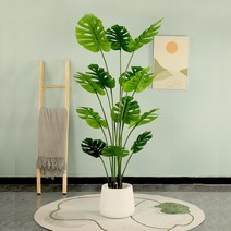 아침가든 인테리어 조화 인조나무 장식 나무 사무실 축하 개업 결혼식 카페 식당, 1. 몬스테라 120cm