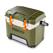 이글루 쿨러 IGLOO CooLer 이글루 아이스박스 아이스박스 캠핑 한강 mt 야유회 워크샵 테니스 배드민턴 게이트볼, 녹색/오렌지