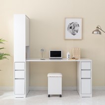 HomeToDo 메이 MAY 1600 화장대겸 책상＋스툴, 네이비