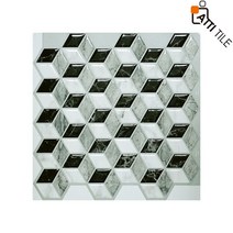 아띠타일 시트지 10p, 마블 큐브 블랙