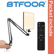 책상led스탠드 시력보호스탠드 공부용스탠드 비디오 채우기 램프 조명 패널 LED 2700k-5700k EU 플매트 카펫 러그 라이브 스트림 스튜디오 삼각대 스탠드 긴 팔 포함, CHINA_ARM