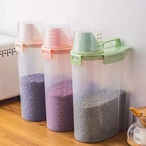 쌀보관통 라이스키퍼 밀가루통, 1.5리터 아이보리
