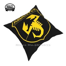 Abarth 로고 (노란색) 베개 케이스 침실 홈 장식 Fiat 500 595 124 포인트 Alfa Romeo Lancia Ferrari 전갈, 01 Pillowcase_04 50x50cm