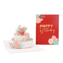 생일 크리스마스 새해 선물 메세지 팝업 카드 3D 엽서 happy birthday card for kids 아내 husband 케이크 케이크 인사말