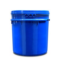 HDPE 대용량 38L 원형 벌크 페일통 바케스 플라스틱 밀폐캡 용기 4묶음