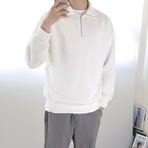 로코비전 남자 반집업 니트 맨투맨 오버핏 카라 티셔츠