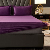 산호 양털 매트리스 싱글 피스 플란넬 침대보 가을과 겨울 두꺼운 따뜻한 우유 양털 매트리스 보호 커버 크리스탈 양털