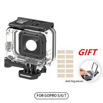 방수 60M 수중 다이빙 하우징 케이스 Go Pro GoPro Hero 10 9 8 7 6 5 블랙 프로텍터 커버 액션 카메라 액세서리, 05 FO GOPRO 5 6 7