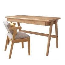 고급 엔틱 책상 원목 테이블 빈티지 서재 데스크 클래식 디자인 1인용 미니 레트로 북유럽, 화이트 싱글테이블+체어