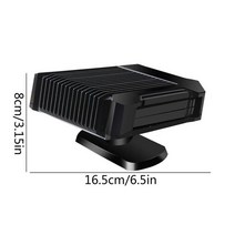 무시동 에어컨 히터 캠핑 12V 150W 자동차 앞 유리 공기 팬 김 서림 제거 장치 2 IN 1 휴대용 밴, [01] Black