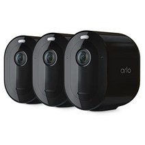 Arlo Pro 4 스포트라이트 카메라 3팩 무선 보안 2K 비디오 및 HDR 컬러 나이트 비전 양방향 오디오 Wi Fi 직접 연결 허브 필요 없음 화이트 VMC4350P