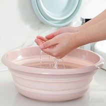 휴대용 바게스 세숫대야 찜질방 플라스틱 접이식 대야 빨래통 좌욕, 사이즈, 대