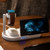 맥세이프 3in1 무선충전기 애플기기 에어팟 애플워치 동시충전 거치대, 애플워치에어팟프로지원 블랙f55, 1개