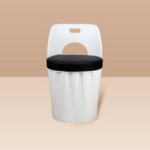 BMKC 사출깡통의자 모음 등받이 화장대 식당 스툴 간이의자 업소용 야외용 수납 의자, 등받이형, 화이트