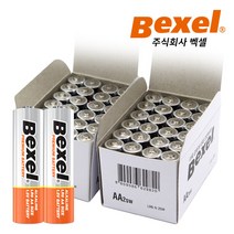 국산 벡셀 알카라인 AA 건전지 LR6 벌크포장, 40알
