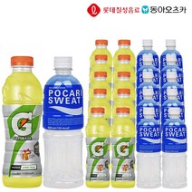 게토레이600ml &포카리스웨트500ml X 각10개(총20개) 이온음료 과채음료 스포츠음료 갈증해소 펫음료 음료수, 20개, 500ml