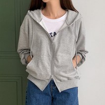 Ver Long 투웨이 후드 집업 빅사이즈 오버핏 롱기장 아우터 긴팔 모자티