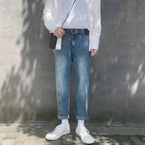 아메리칸 빈티지 워싱 청바지 남성 춘추 헐렁 슬림 ins 조고가 트렌드 스트레이트 낡은 바지 만들기