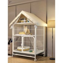 가정용 하늘다람쥐 케이지 동물 반려 사육장 하우스, 2층 78x55x125 블랙