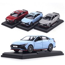 현대 아반떼N 받침대 자동차 미니카 다이캐스트, 아반떼N-그레이