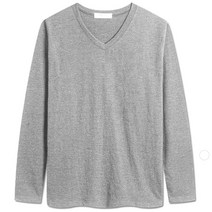 탑보이 무지 브이넥 슬림핏 긴팔 티셔츠 TR689