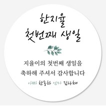 데이플레인 첫돌 돌잔치 답례품 스티커 14종 주문제작, 첫돌13(48mmx20개입)