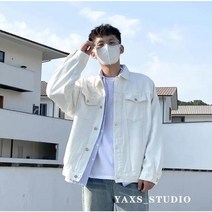 남성용 캐쥬얼 루즈핏 데님자켓 스탠다드핏 베이직 자켓