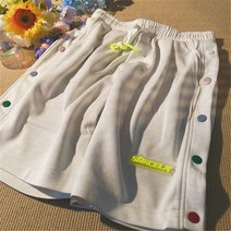 츄리닝반바지 상패 디자인감각 보이핏 볼륨 운동 쇼트 팬츠 여성 와이드 루즈핏 스트레이트핏 일자 캐쥬얼 2290385189, 1, 화이트 XXL